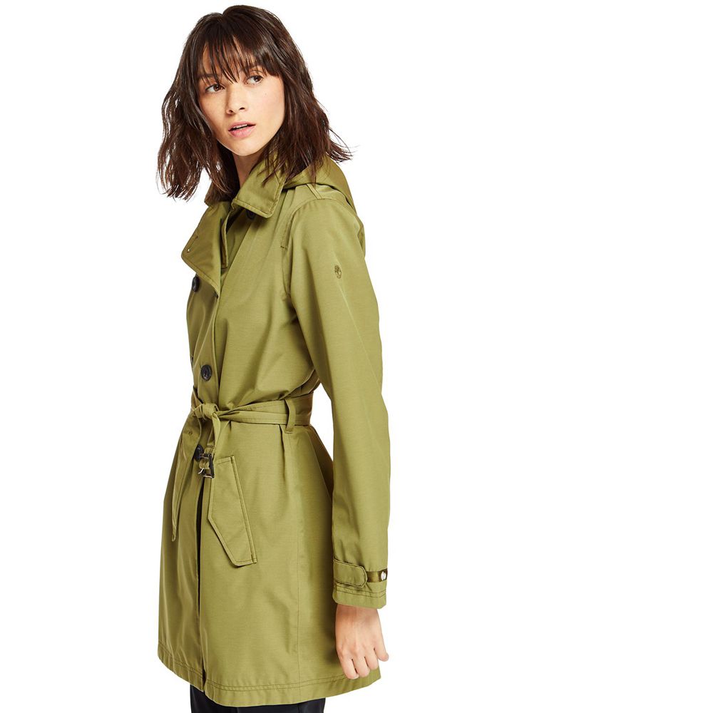 Abrigos Timberland Mujer Classic Waterproof Trench Verde Oliva - Chile SZT-346210